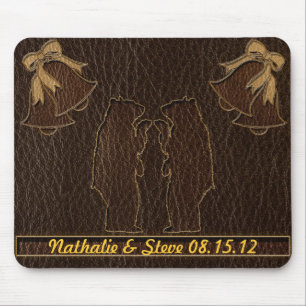 Tapis De Souris Obscurité simili cuir de mariage