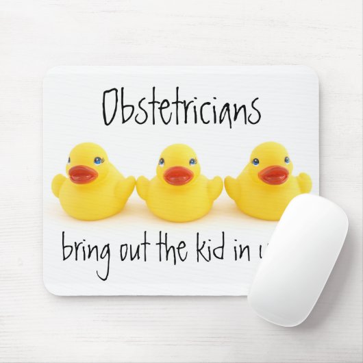 Tapis De Souris Obstétriciens et canards en caoutchouc jaunes (Avec souris)