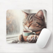 Tapis De Souris Obtenez un chat confortable (Avec souris)