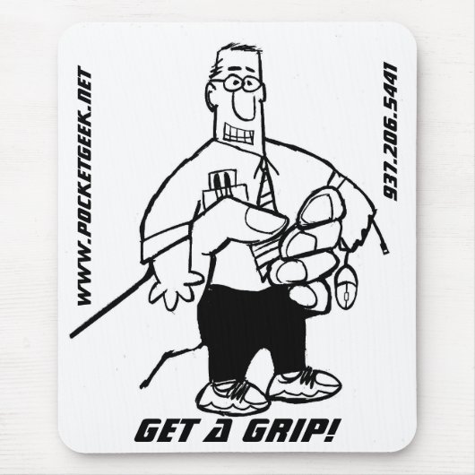 Tapis De Souris Obtenez votre geek sur le mousepad (Devant)
