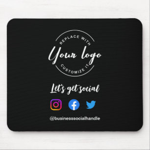 Tapis De Souris Obtenons le site des médias sociaux Logo personnal