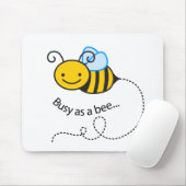 Tapis De Souris Occupé comme une abeille (Avec souris)