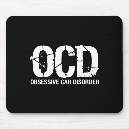 Tapis De Souris Ocd Obsessive Car Disorder Funny Lover Garage Guy  (Devant)