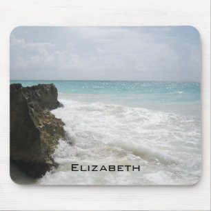 Tapis De Souris Océan Bleu avec vagues de mousse paysage marin Per
