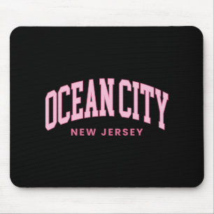 Tapis De Souris Ocean City New Jersey Nj Rétro Prépa Rétro Jeté Wo