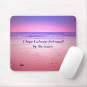 Tapis De Souris Océan coucher de soleil avec citation (Avec souris)