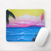 Tapis De Souris Océan du coucher du soleil (Avec souris)