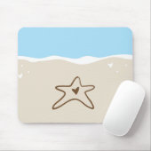 Tapis De Souris Ocean Sea Shell Sable d'eau personnalisée Mousepad (Avec souris)