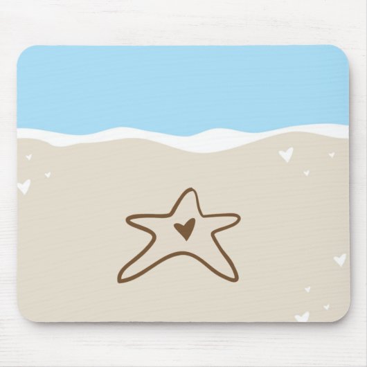 Tapis De Souris Ocean Sea Shell Sable d'eau personnalisée Mousepad (Devant)