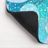 Tapis De Souris Océan turquoise d'or de sirène de Faux de Mer (Coin)