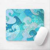 Tapis De Souris Océan turquoise d'or de sirène de Faux de Mer (Avec souris)