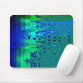 Tapis De Souris Ocean Waves Digital Abstrait (Avec souris)