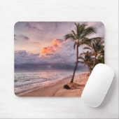 Tapis De Souris Ocean Waves Sandy Beach Sunset (Avec souris)