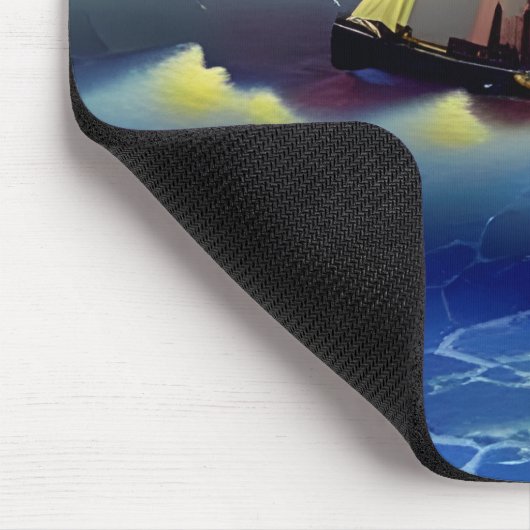 Tapis De Souris Ocean Waves, voilier et Sunset Reflet (Coin)