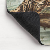 Tapis De Souris Ocelot, chat léopard (Felis pardalis) Illustration (Coin)