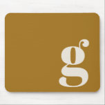 Tapis De Souris Ochre Gold Minimal Rétro Monogramme Initiale Perso<br><div class="desc">Ochre Gold Minimaliste Rétro Monogramme Initiale Personnalisée Pad</div>