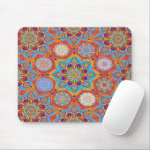 Tapis De Souris Octo plus brillant arabesque style mauresque rouge (Avec souris)