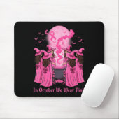 Tapis De Souris October We Wear Nk Witch Halloween Breast Cancer A (Avec souris)