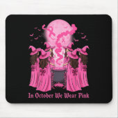 Tapis De Souris October We Wear Nk Witch Halloween Breast Cancer A (Devant)