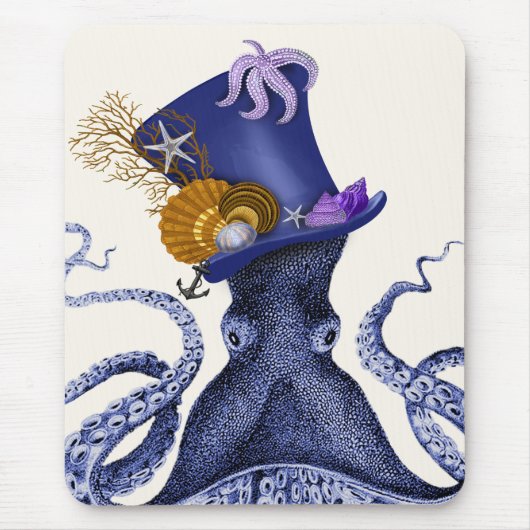 Tapis De Souris Octopus avec Casquette nautique (Devant)