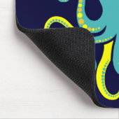 Tapis De Souris Octopus bleu et jaune (Coin)