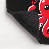 Tapis De Souris Octopus With Heart Balloons Adorable Valentines Da (Coin)