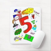 Tapis De Souris Ode à cinq mousepad (Avec souris)