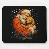 Tapis De Souris Odle Dog And Santa Claus Winter Season Christmas A (Devant)