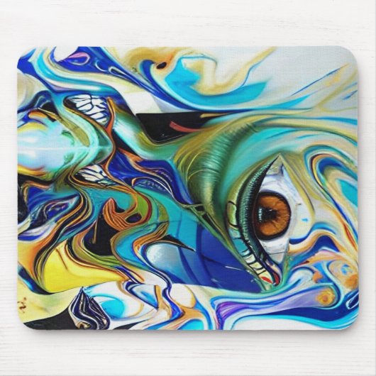 Tapis De Souris Oeil abstrait (Devant)