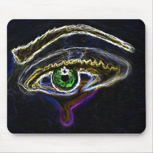 Tapis De Souris Oeil au néon Mousepad