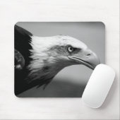 Tapis De Souris Oeil d'aigle noir et blanc (Avec souris)