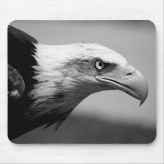 Tapis De Souris Oeil d'aigle noir et blanc