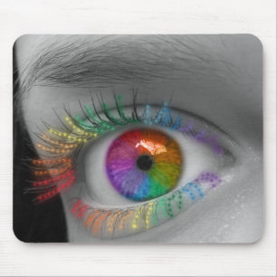 Tapis De Souris Oeil d'arc-en-ciel