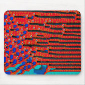 Tapis De Souris Oeil de poisson contemporain Abstrait (Devant)