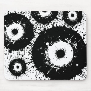 Tapis De Souris Oeil mal noir et blanc