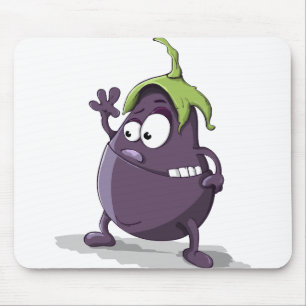 Tapis De Souris Oeil végétal pourpre d'aubergine
