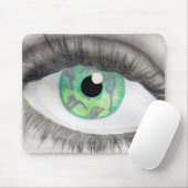 Tapis De Souris Oeil vert avec des silhouettes de danseur dans (Avec souris)