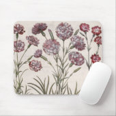 Tapis De Souris Oeillets : majore du flore 1.Caryophyllus ; 2. (Avec souris)