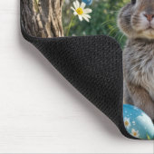 Tapis De Souris Oeuf de Pâques avec lapin (Coin)