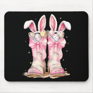 Tapis De Souris Œuf de Pâques Howdy Bottes de Cowboy Occidental La