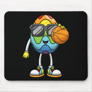 Tapis De Souris Oeuf de Pâques Jouer Basket-Ball Sports Garçons Ho