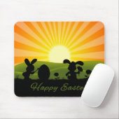 Tapis De Souris Oeuf de peinture de lapin de Pâques mignon (Avec souris)