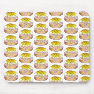 Tapis De Souris Oeufs Benedict Petit Déjeuner Diner Nourriture Foi