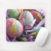 Tapis De Souris Oeufs de pâques dans un panier (Avec souris)