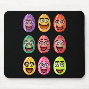 Tapis De Souris OEufs de Pâques Famille Correspondant Groupe de Pâ