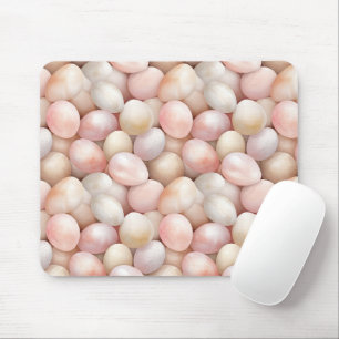 Tapis De Souris Œufs roses de Pâques pêche