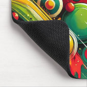 Tapis De Souris Œuvre d'art abstraite dynamique avec des cercles c (Coin)