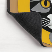 Tapis De Souris Œuvre d'art géométrique de chat (Coin)