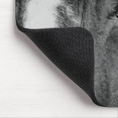 Tapis De Souris OEuvre d'oeil noir blanc (Coin)