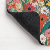 Tapis De Souris OEuvre florale colorée (Coin)